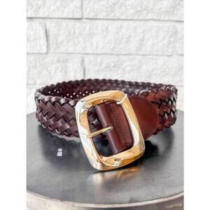 NEW ZIMMERMANN women's malley leather belt in burgundy